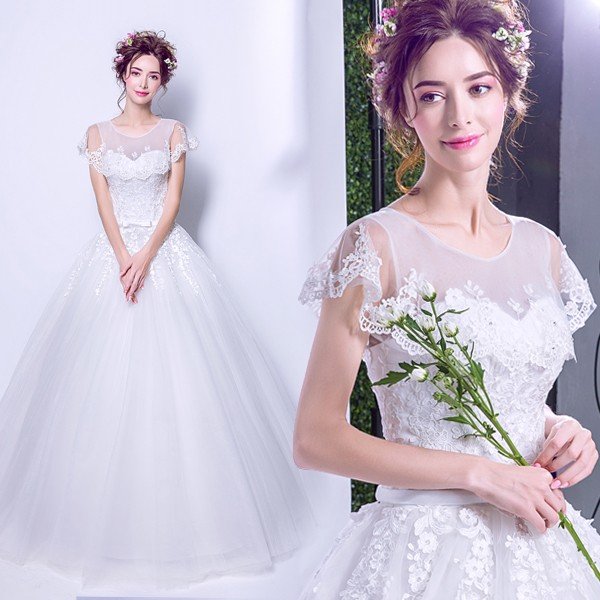 ウエディングドレス 安い ロングドレス ブライダル 二次会 ウェディングドレス 夏 結婚式 プリンセス エンパイア 花嫁 ドレス 披露宴 大きいサイズ