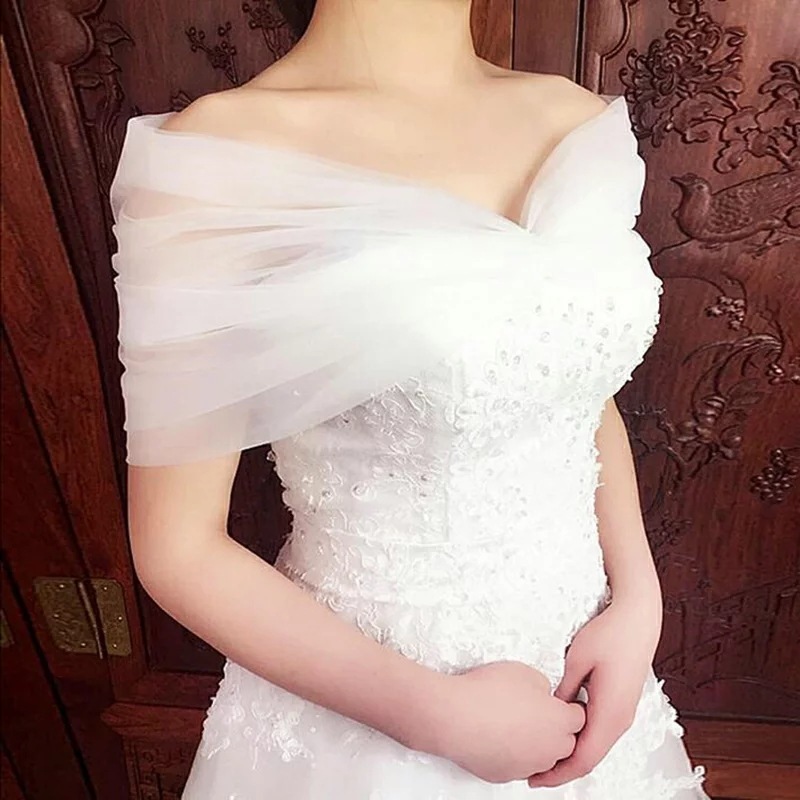 ウェディングショールweddingshawlレースショールウェディングボレロウエディングストール春秋ショールブライダル花嫁様小物レース刺繍