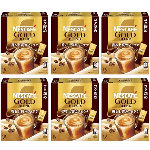 ネスカフェ ゴールドブレンド コク深め スティックコーヒー 18P×6箱,カフェラテ,個包装