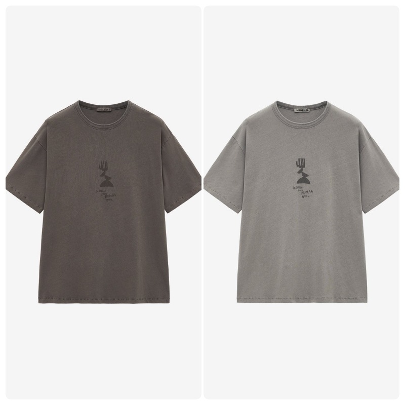 【INSILENCE】 FADED GRAPHIC T-SHIRT : 2COLORS