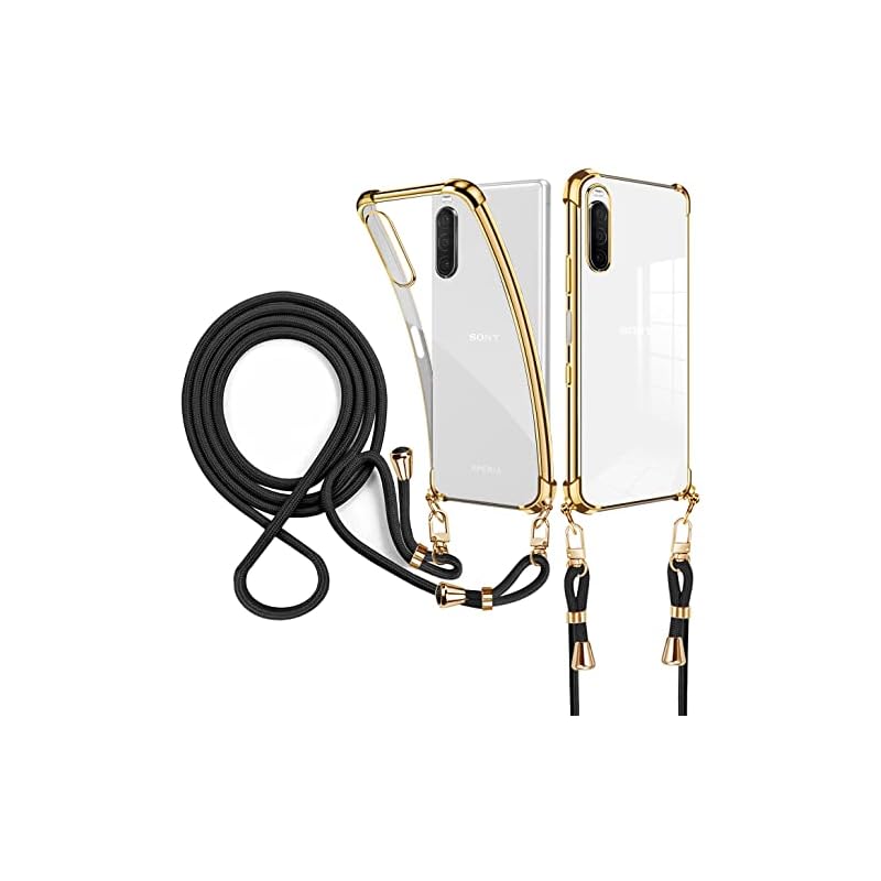 weiaoluo Xperia 10 III/Xperia 10 III lite ケース SO-52B SOG04 ケース クリア ショルダー 耐衝撃 カバー 薄型 TPU 軽量 肩がけ 首掛け 紐