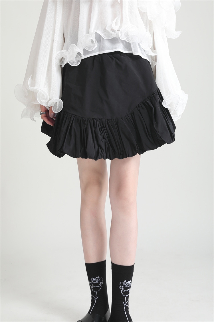 TK0041 ミニスカート ふんわり ハイウエスト バルーン シンプル カジュアル 春夏 4,932円