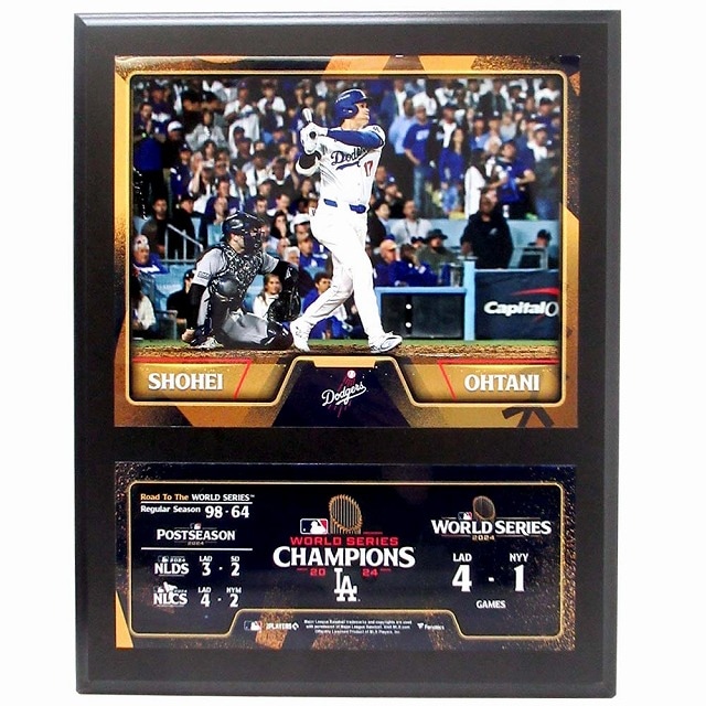 大谷翔平選手 ドジャース優勝記念 フレーム ロサンゼルス・ドジャース 2024 ワールドシリーズチャンピオンズ 大谷記録