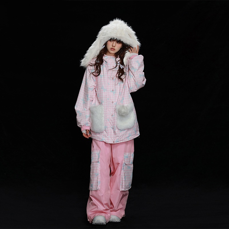 [3日内急速出荷]2024-2025NEW ウィンタースポーツ スノーボードウェア スキーウェア スノボウェア スキー 上下セット 男女兼用 撥水防風 保温 雪遊び 暖かい 19,091円