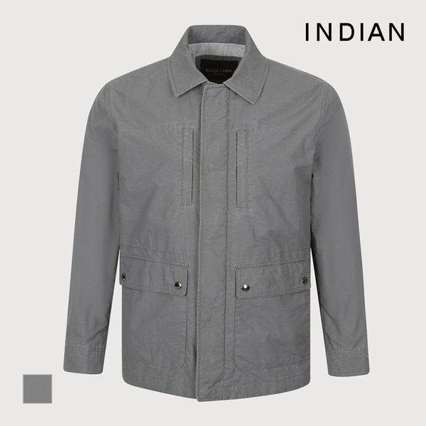 [INDIAN] ガーメントウォッシング 平織り襟 サファリ_MIUKA4S1281