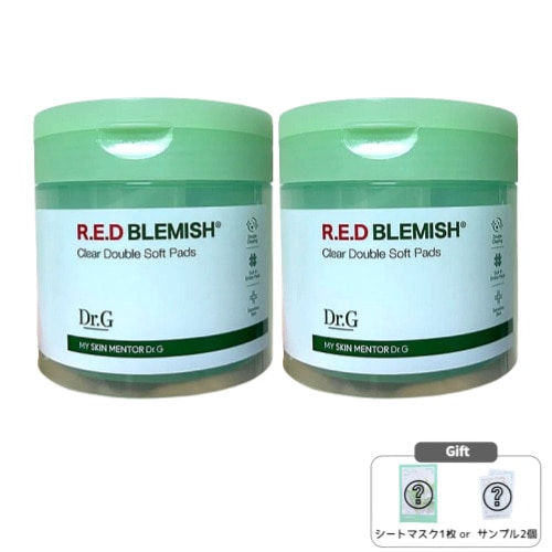 [1+1] レッドブレミッシュクリアダブルソフトパッド 60枚 / ニキビケア 角質ケア 毛穴ケア 美容パッド 敏感肌用 赤み対策 皮脂ケア スキンケア