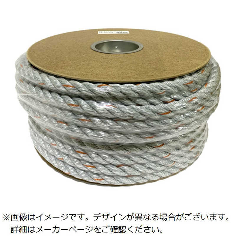 ユタカメイク　ロープ ダイヤロープドラムマキ(GGイロ/オレンジセンイリ) 16mmx40　PRDPN16