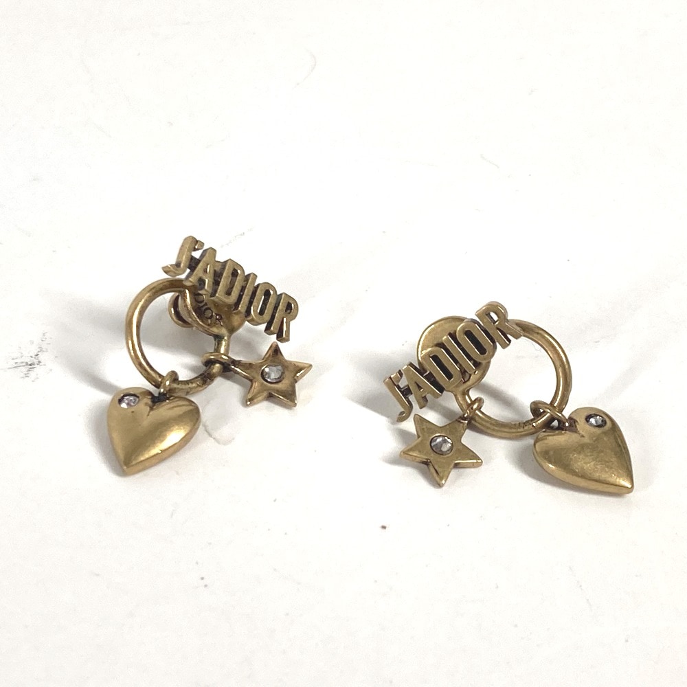 ピアス JADIOR ジャディオール ハート スター アクセサリー ラインストーン メタル アンティークゴールド