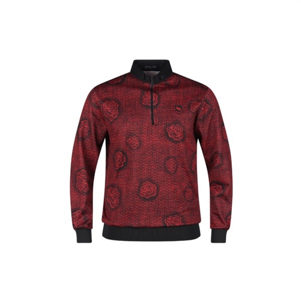 (ラックスゴルフ) ラックスゴルフグッドマンメンズハーフジップ花柄長袖Tシャツ YG4A415