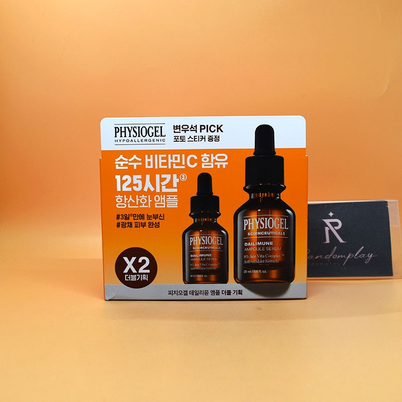 プレゼントフィジオゲルブルフラストピックサイエンスティカルズデイリームアンプルセラム20mL + 20mL +便座フォトステッカー