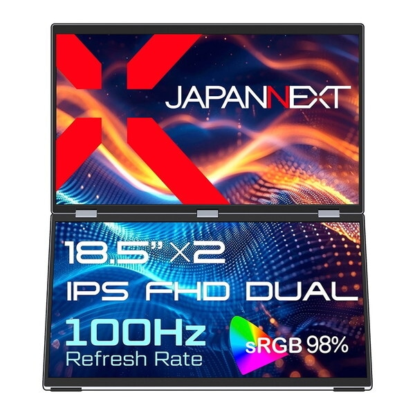 JAPANNEXT JN-DMD-IPS185F 18.5型 FHDデュアルモバイルモニター
