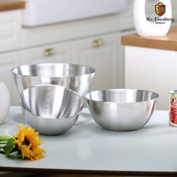 アイゼンベルグ ベルニュゲン ステン ミキシングボウル 3種 20cm+24cm+28cm