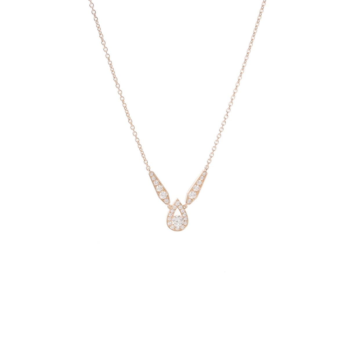 CHAUMET ショーメ ジョセフィーヌ ティアドロップ ダイヤ レディース K18ピンクゴールド ネックレス Aランク 中古 銀蔵