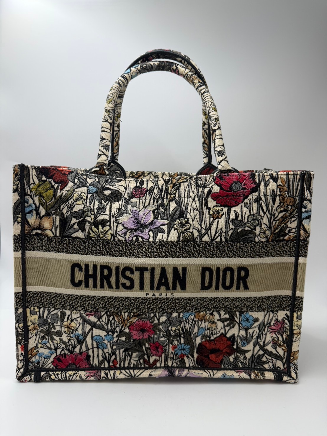 ブックトート　花柄　フラワー　ミディアムサイズ