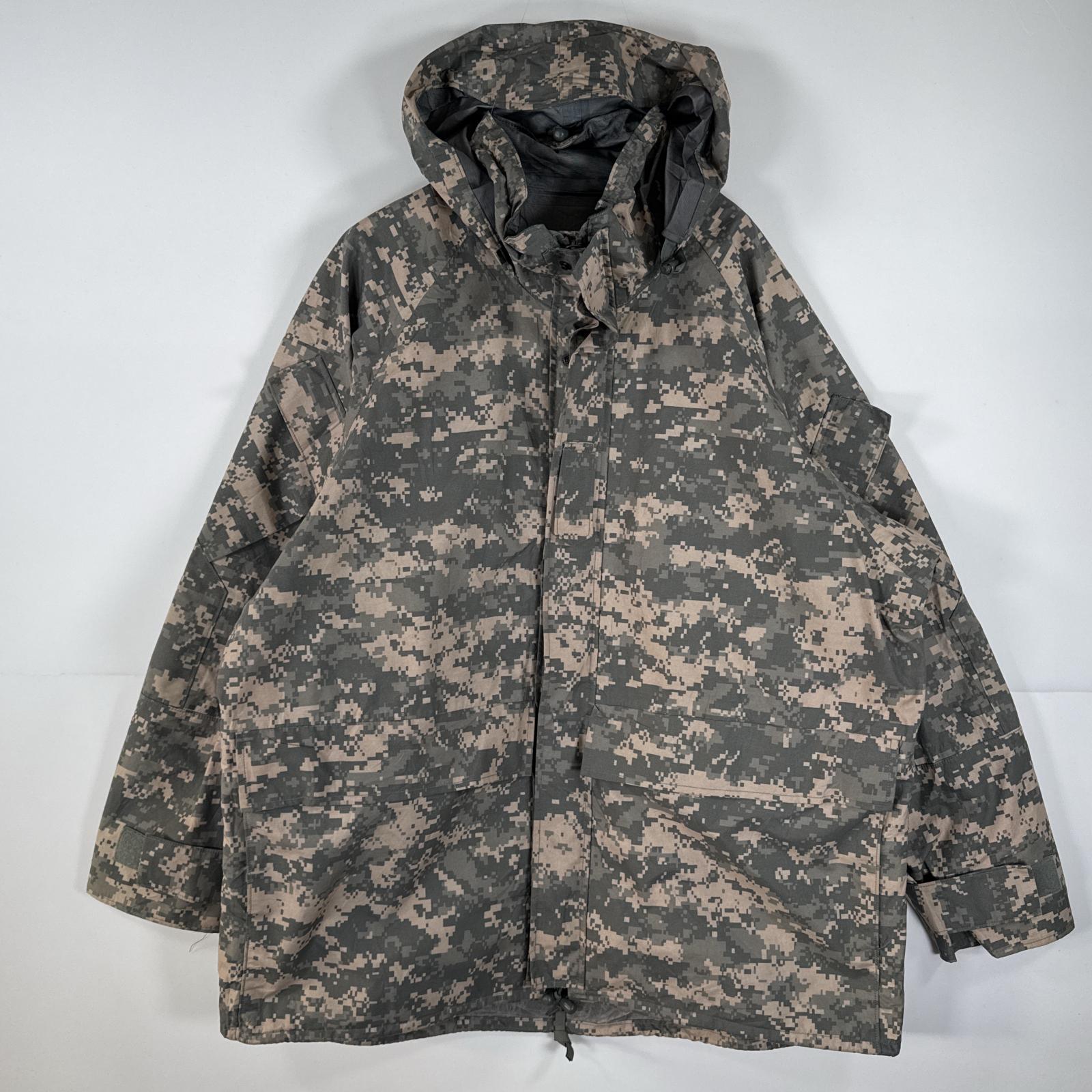 古着 ミリタリージャケット ECWCS GORE-TEX デジカモ ゴアテックスパーカー 米軍 実物 デジタルカモフラ Xlarge regular グレー メンズ
