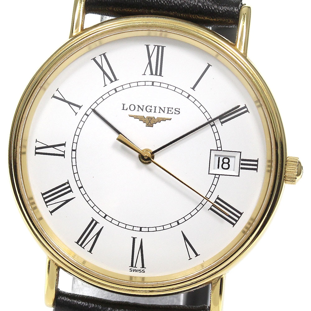 ロンジン LONGINES L4.720.2 グラウンドクラシック デイト クォーツ メンズ _791007【中古】