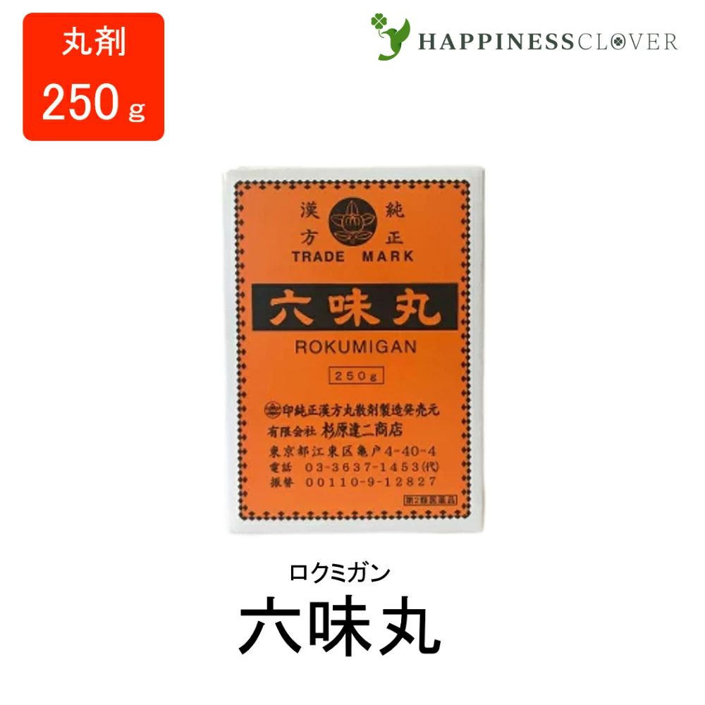 【第2類医薬品】六味丸 ろくみがん 丸剤 250g 杉原達二商店 疲労 虚労