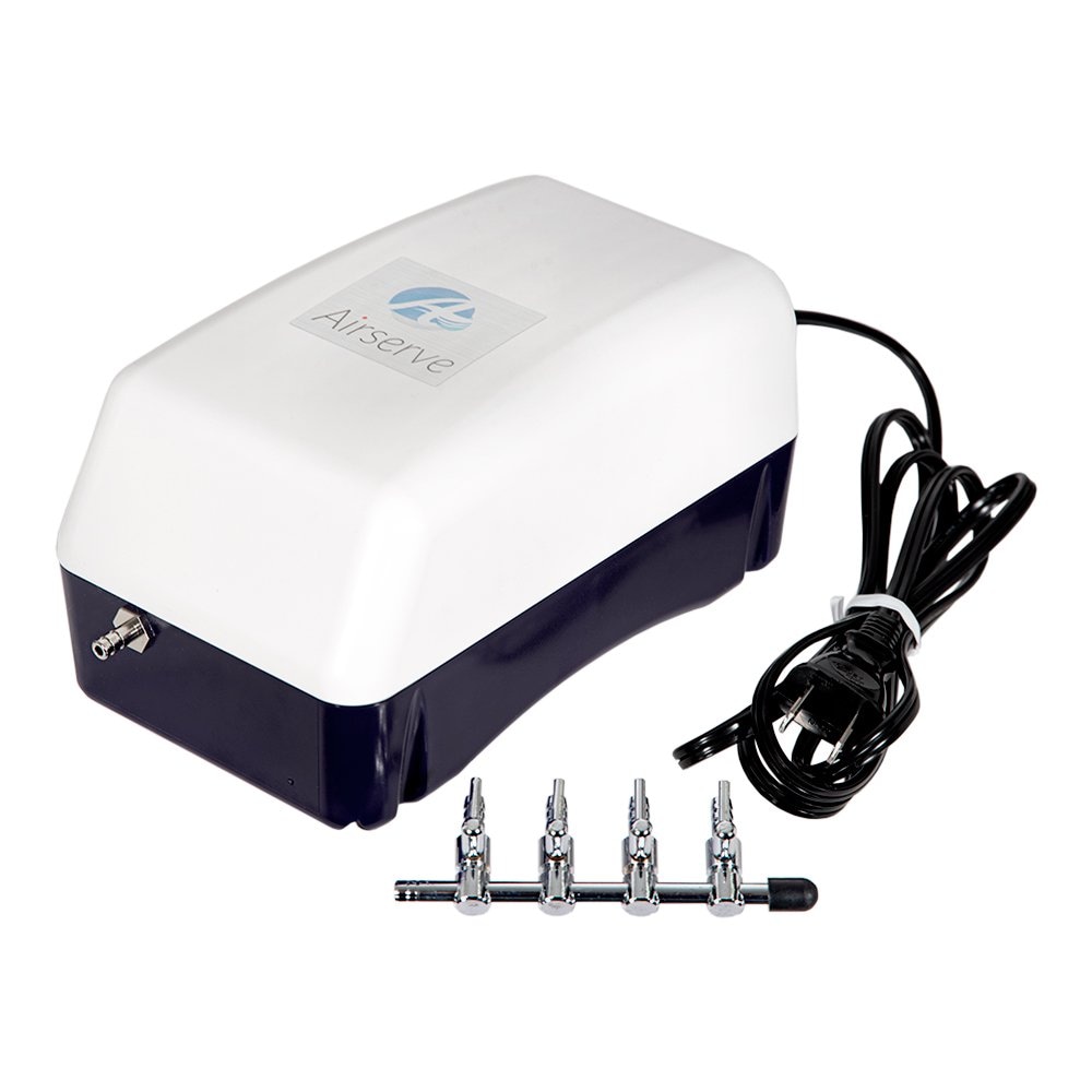 エアサーブ　ＳＴ－６０００　４方分岐管付き　エアーポンプ　エアレーション　ＣＲＣ10―21―10―60―00