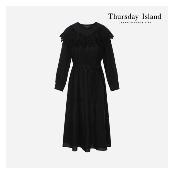 Thursday Island レース カラー ロング ワンピース(T226MOP159W)