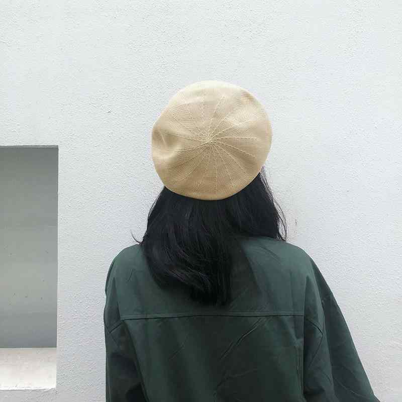 秋冬 コーデ レディース ファッション オシャレ アイテム カワイイ シンプル 大人カワイイ 薄型 通気性 ベレー帽 無地 画家帽子 韓国スタイル カジュアル 帽子