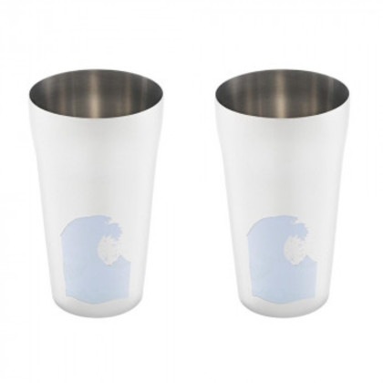 燕熟の技 感温ステンレスタンブラー420ml 2P 波に富士 EJK-802