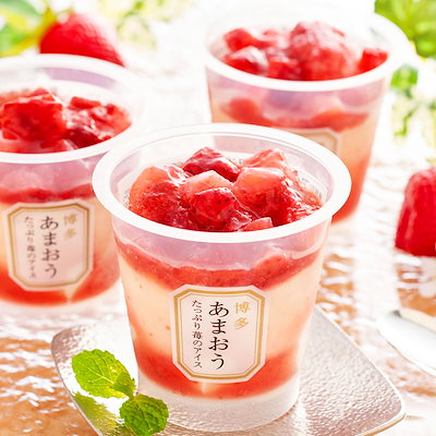 博多あまおう たっぷり苺のアイス 苺のアイス74ml ７...のサムネイル