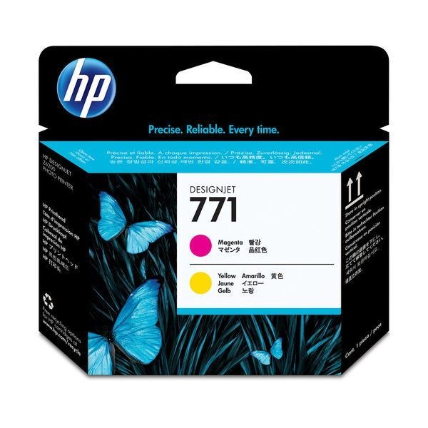 （まとめ） HP771 プリントヘッド マゼンタ／イエロー CE018A 1個 [x3セット]