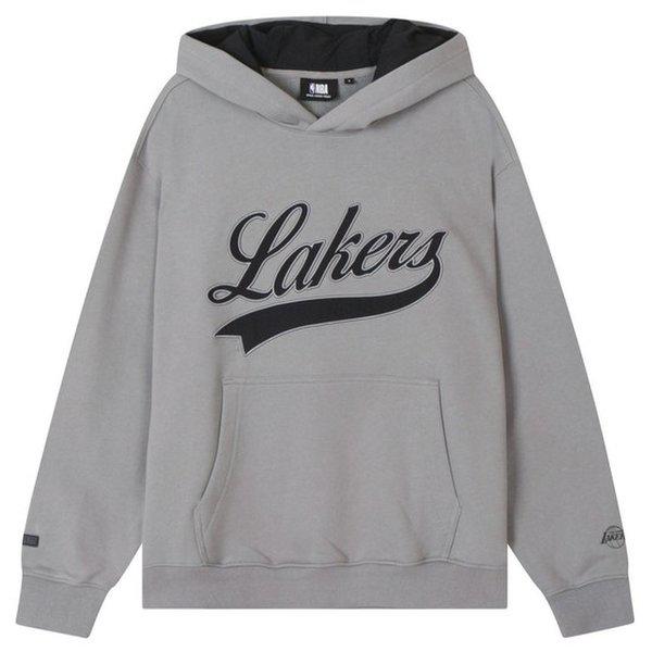 [N244TH121P] LALレタリングレイヤードフード付きTシャツ