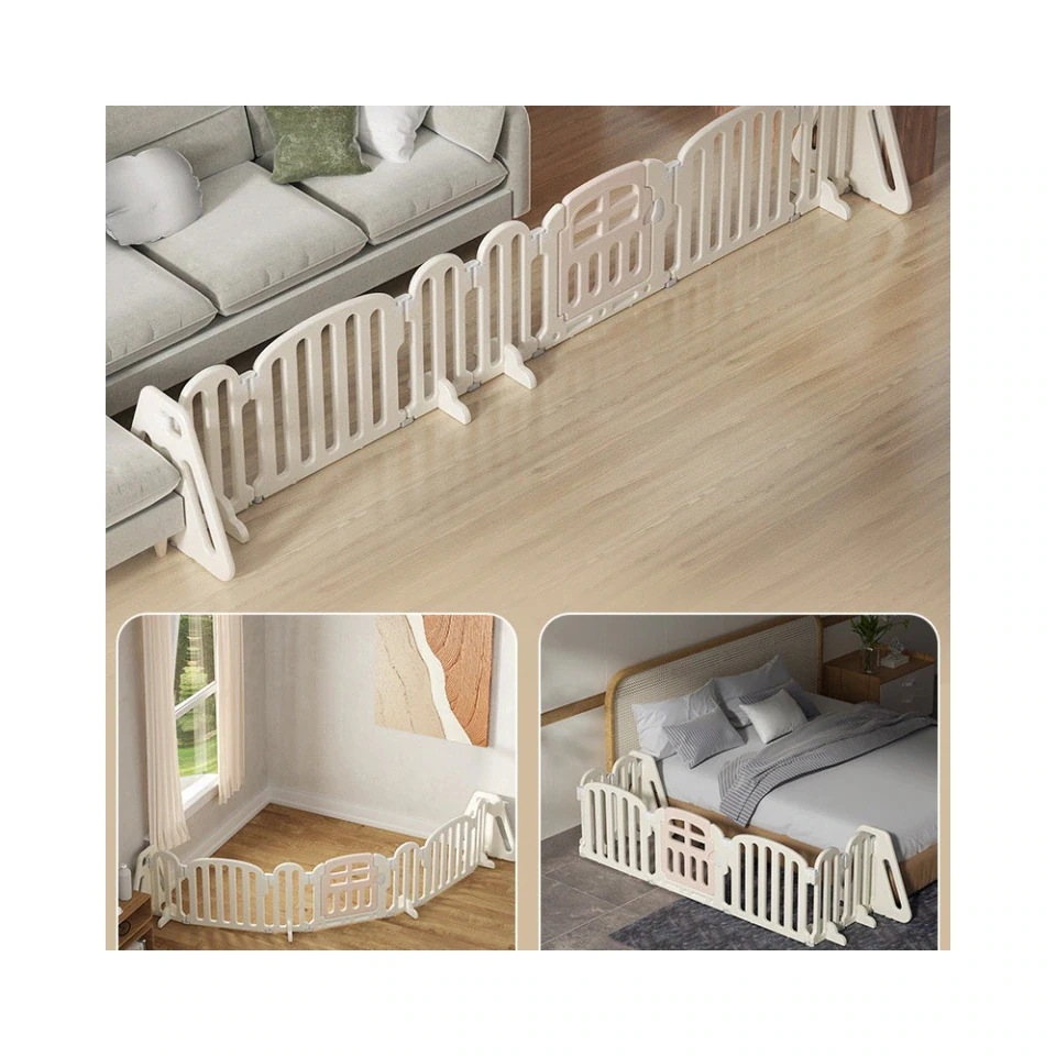 ベビーサークル ベビーゲート 折りたたみ ベビーフェンス ベビーガード パーテーション 置くだけ ペットゲート ドア付き ロングパネル