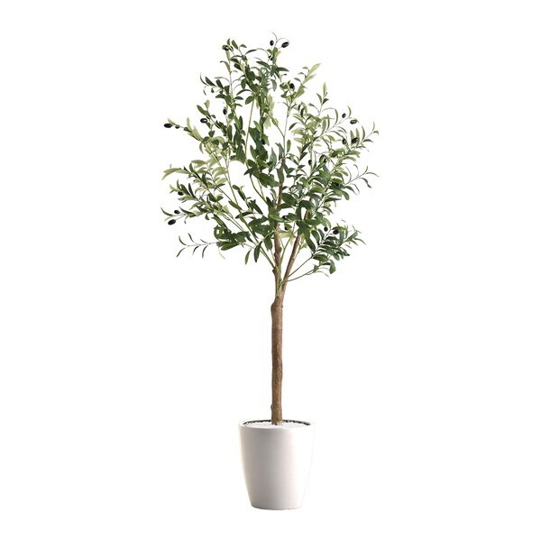 ホームテイスト SH-06-OLV-L お手入れ簡単フェイクグリーン オリーブ Lサイズ(180cm) アイボリー メーカー直送