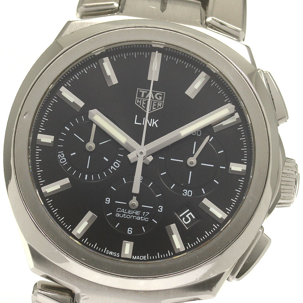 タグホイヤー TAG HEUER CBC2110 リンク キャリバー17 クロノグラフ デイト 自動巻き メンズ 保証書付き_838290【中古】