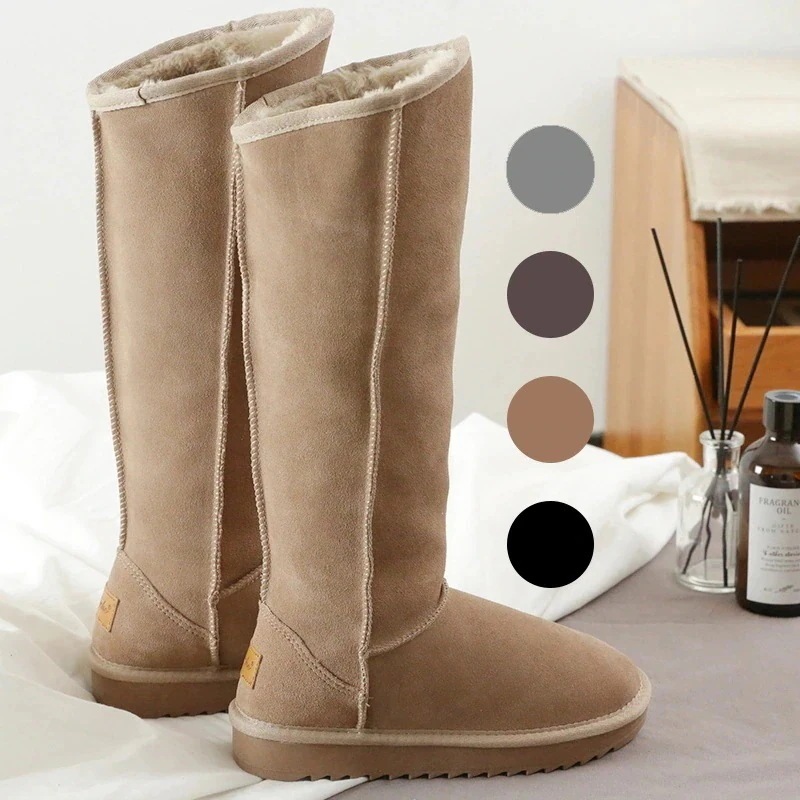 2つ買うと200オフVMT 韓国 ブーツ 40CM 牛革+ウール スノーブーツ ショート ブーツ ムートンブーツ 厚くて暖かい 本革 裏起毛 長靴 ブーツ レディース のブーツ 靴 厚底ブーツ 韓国フ