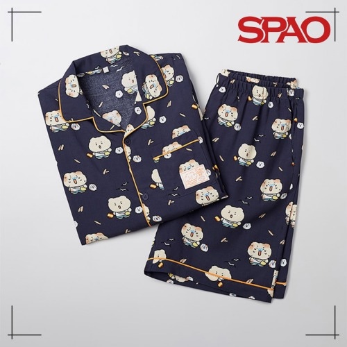 SPAO こわれたクマ 半袖パジャマ(NAVY) 韓国限定 パジャマ かわいい