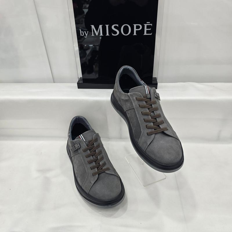 By 男性ヌバック軽量バンドスニーカー 122HT330FF008 GRAY 2 JJ