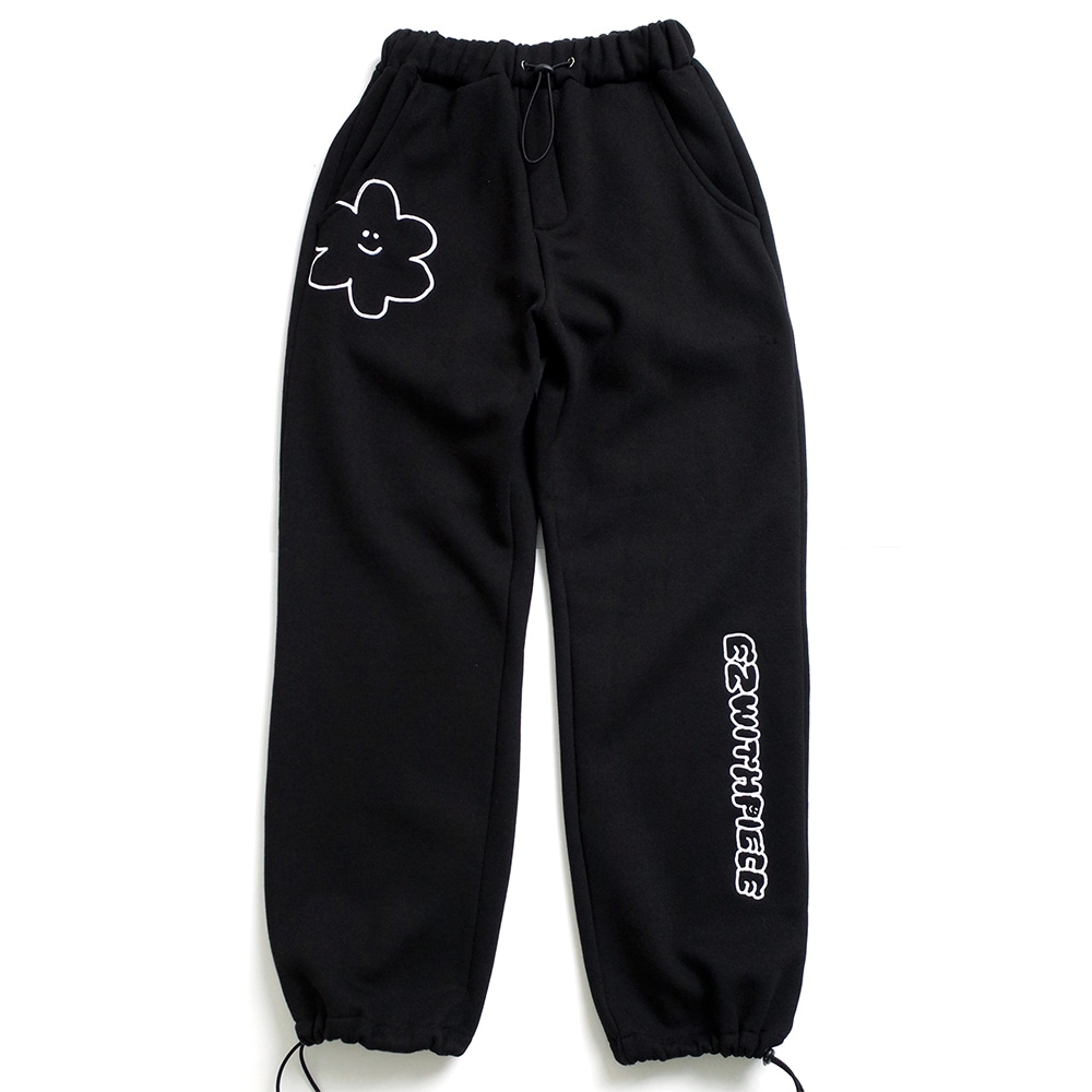 [EZwithPIECE] DAISY SWEAT PANTS (BLACK)
