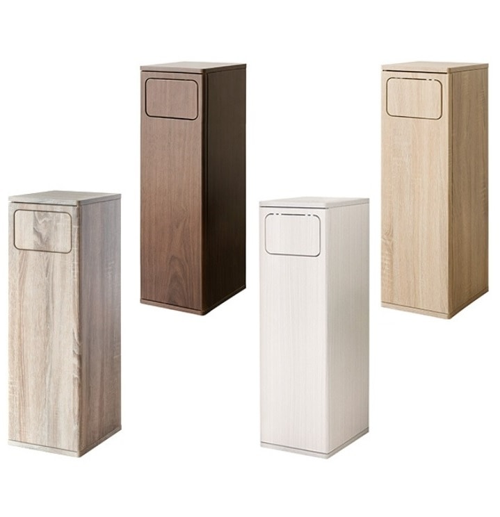 ダストボックス ゴミ箱 45リットル エンプロー 宮武 縦型 スリム 省スペース キッチン リビング 袋 ごみ箱 プッシュ式 蓋付き 大容量 木製 シンプル おしゃれ