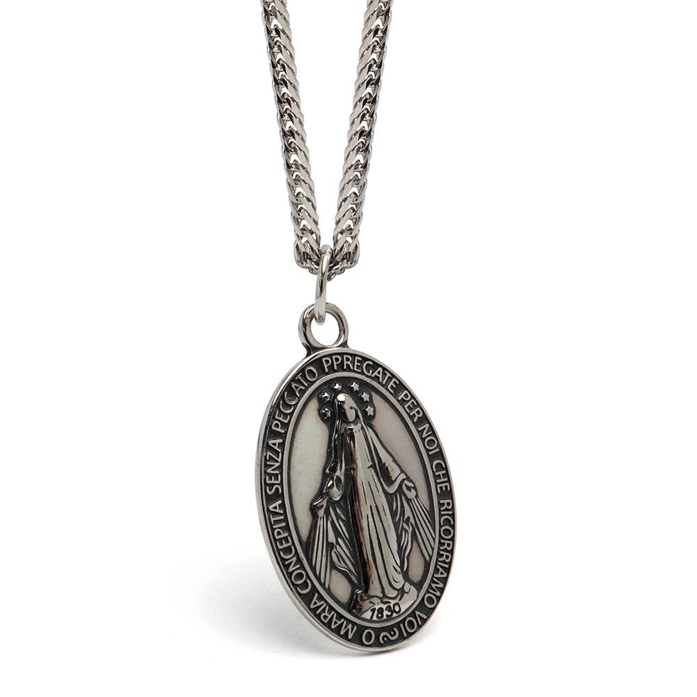 シルバー925 マリアコインネックレス [ns201-cs053-2mm]