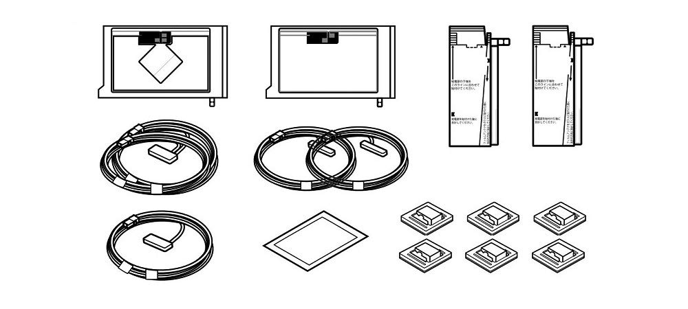 アルパイン(ALPINE) NXシリーズ用地デジ TVフィルム アンテナ キット ナビ載せ替え対応 KAE-700DT