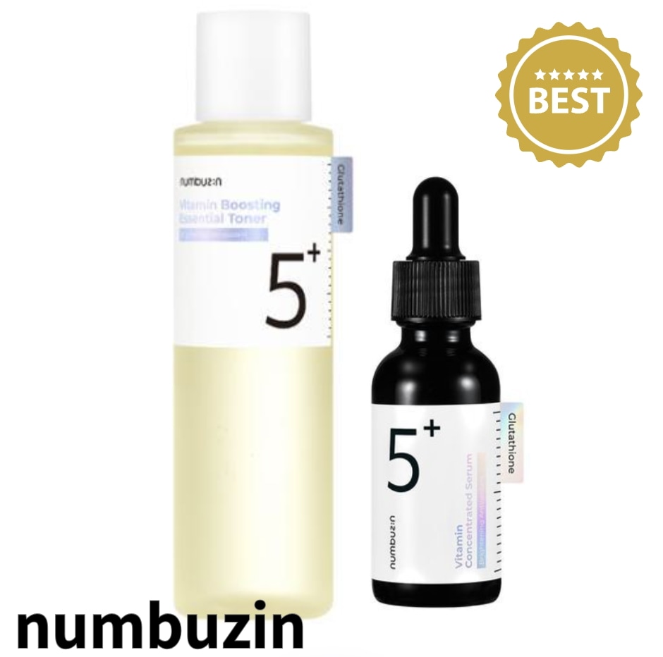 [ 2種セット] 5番 白玉 グルタチオンC トナー 200ml + 5番 白玉 グルタチオンC 美容液 30ml