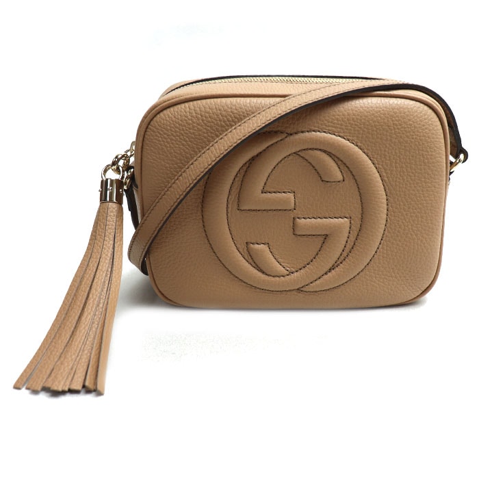 GUCCI グッチ ソーホー ディスコ ショルダーバッグ ベージュ 722319 アウトレット レディース 中古 極美品