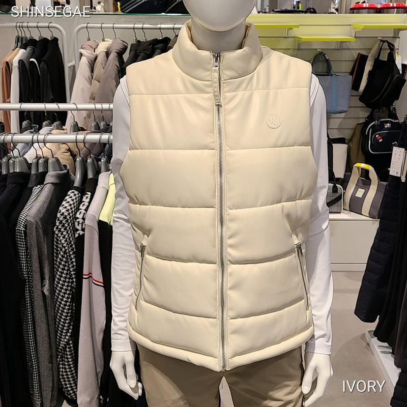 (6I81404 220) 2022年女性冬フェイクレザーパディングベスト