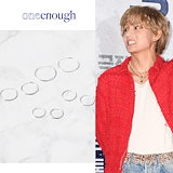 ☆ONE ENOUGH☆ Bold Boss Earring ピアス BTS ジョングク 着用 ☆ONE ENOUGH☆BTS 愛用 Base Line Earring ピアス Silver 人気