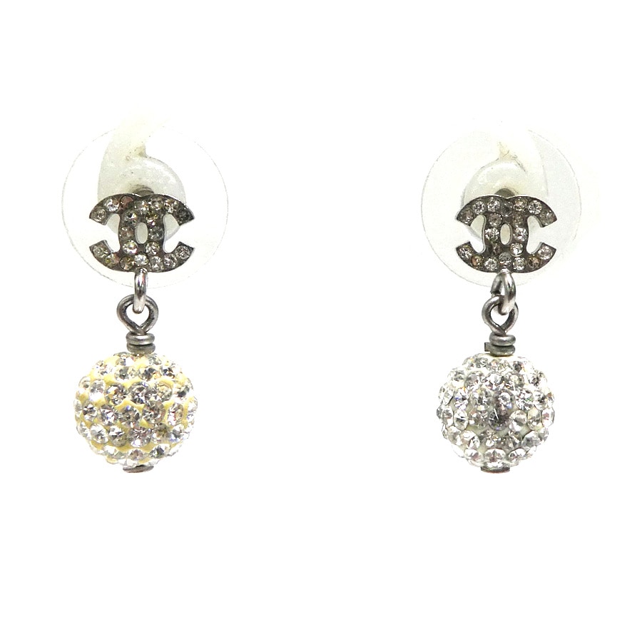シャネル CHANEL ピアス メタル/ラインストーン シルバー レディース h32005k