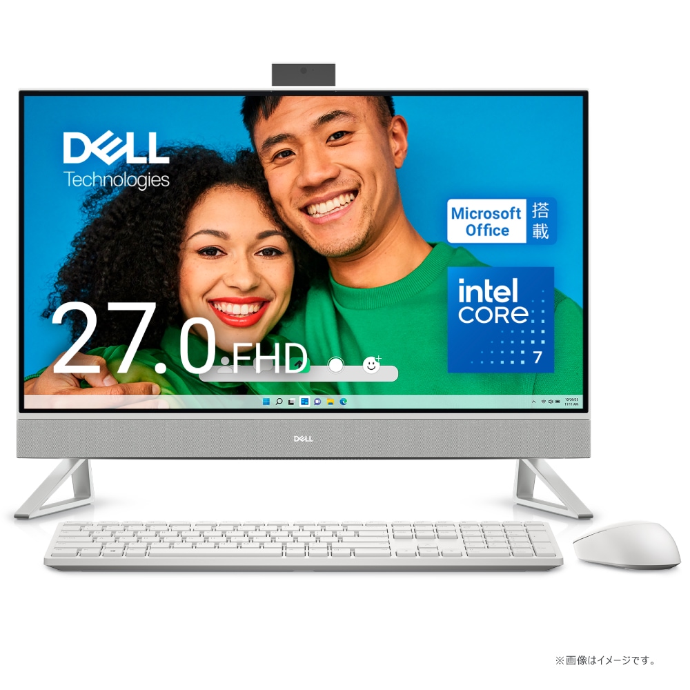 DELL（デル） 27.0型 オールインワンデスクトップパソコン Inspiron 27 7730（Core 7/ メモリ 16GB/ 1TB SSD/ Officeあり）-　パールホワイト AI7