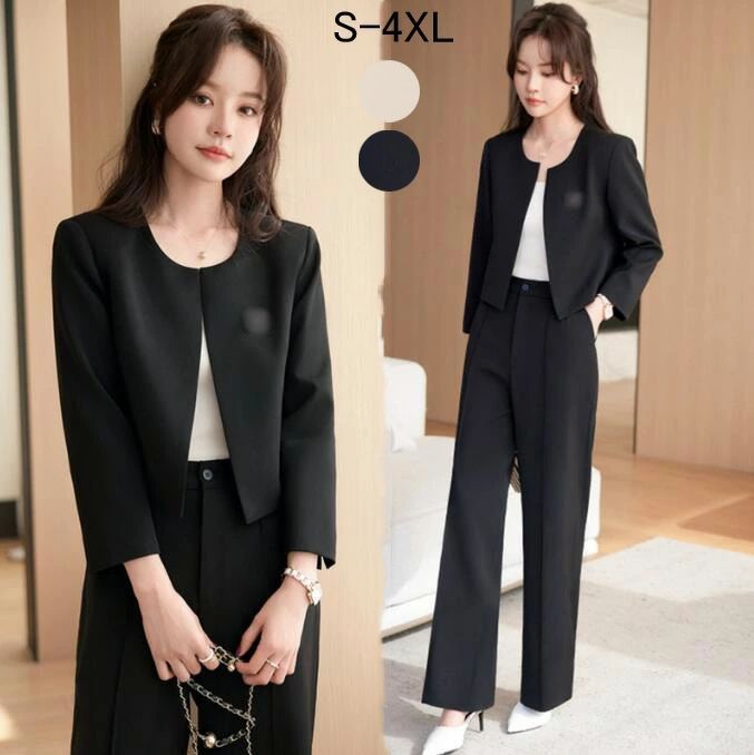 上下 ジャケット+パンツ 可愛い フォーマルスーツ 七五三 キャリア レディース アップ 2点 入園式 パンツスーツ 新品セレモニースーツ ビジネス 上品 コーデ スーツ 体型カバー オシャレ 母親