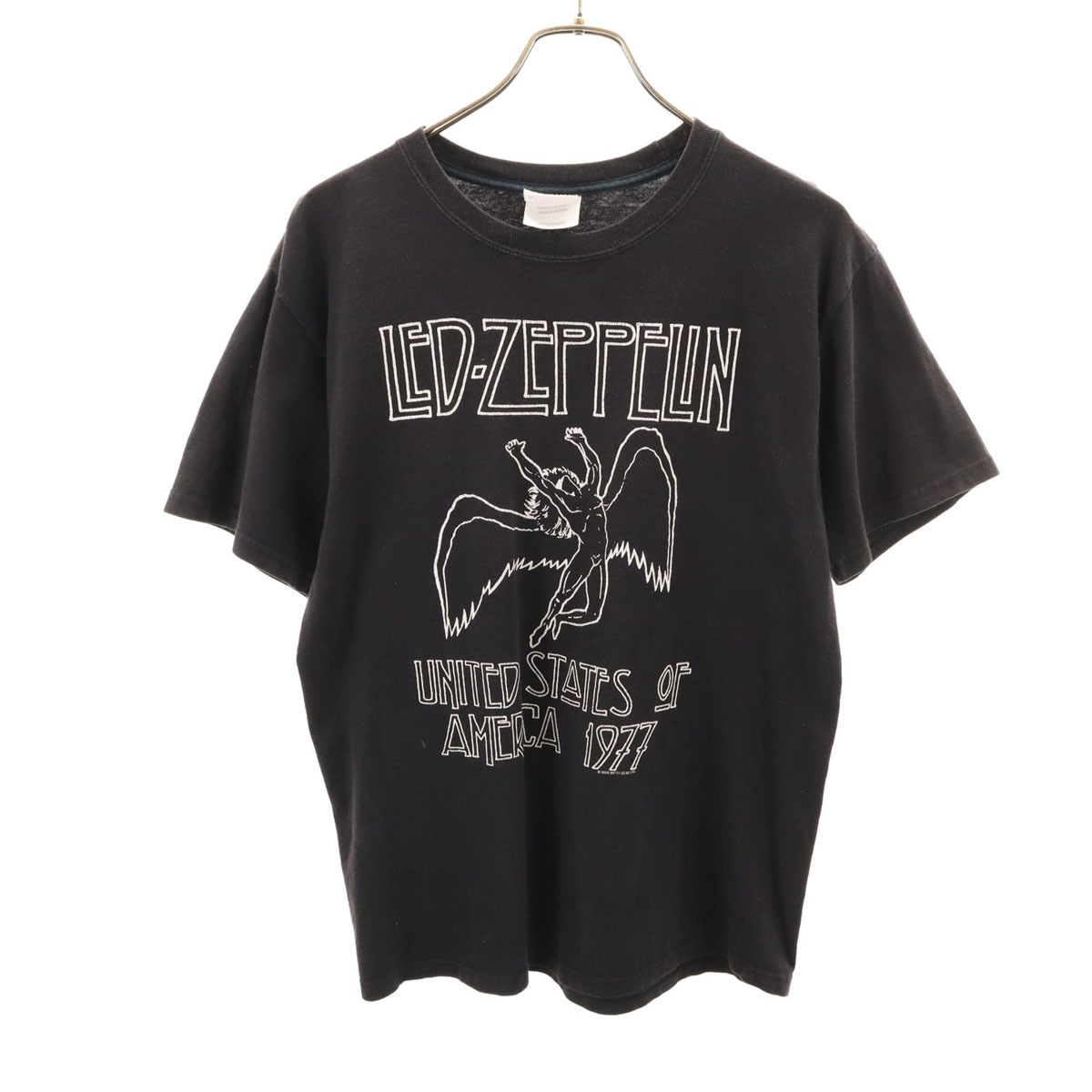 00s LED ZEPPELIN 半袖 Tシャツ M ブラック レッド・ツェッペリン バンT メンズ 古着