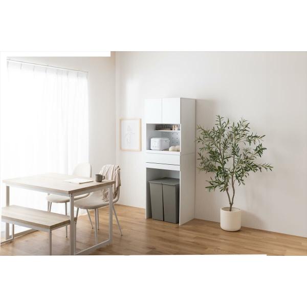 ラック 棚 レンジ台 キッチン収納 おしゃれ ナチュラルモダン 木製 スライド棚 すき間 隙間収納 カウンター