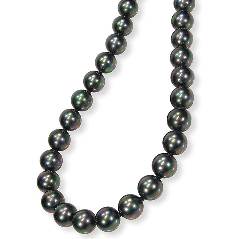 真珠ネックレスピーコック系カラー/黒蝶貝パール10.0ミリアップ42ｃｍ単品9940 日本製 【ギフトラッピング済み】 8,782円