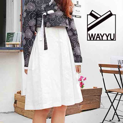 Qoo10 韓服生活韓服スカート White ワンピース カジュアルスカート 白 ホワイト 袖なしワンピース 韓服にもカジュアルにも多様に活用可能