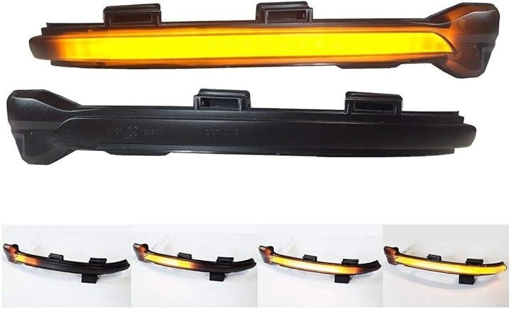互換品 VW LED 流れる ドアミラー ウインカー スモーク仕様 シーケンシャル ダイナミック 左右1組 ゴルフ7 7.5 5G 2013- / トゥーラン 5T(スモーク)